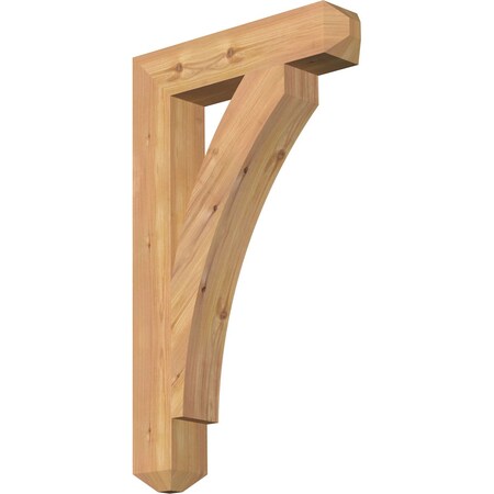 Ekena Millwork Thorton Craftsman Smooth Bracket, Western Red Cedar, 3 1/2"W x 18"D x 30"H BKT04X18X30THR04SWR